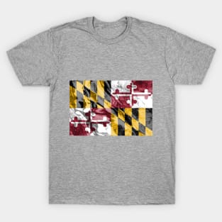 Flag of Maryland - Marble texture T-Shirt